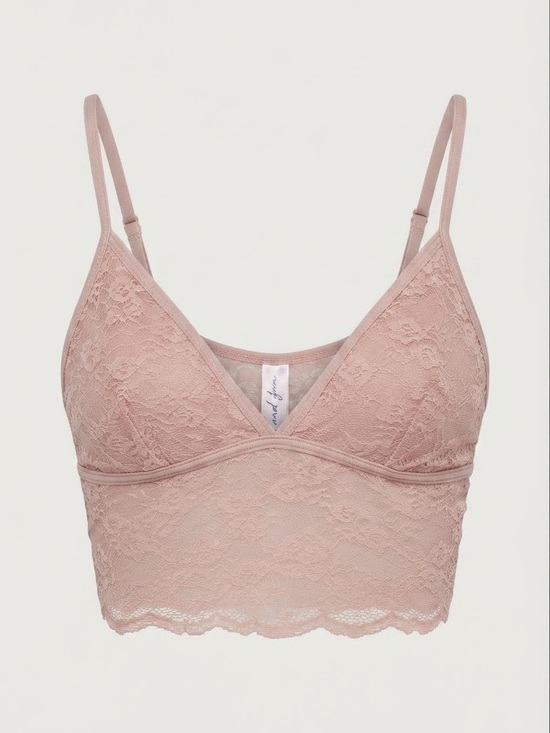 Urban Outfitters Other - Urban Outfitters Out From Under Pink Lace Bralette Crop Cami Top Strappy Detail